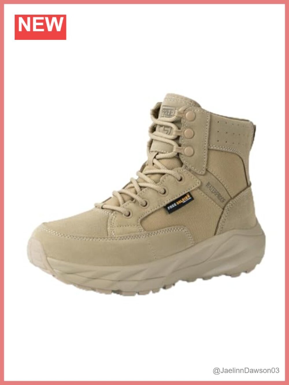 Waterproof Leather Tactical Hiking Boots Ankle-High